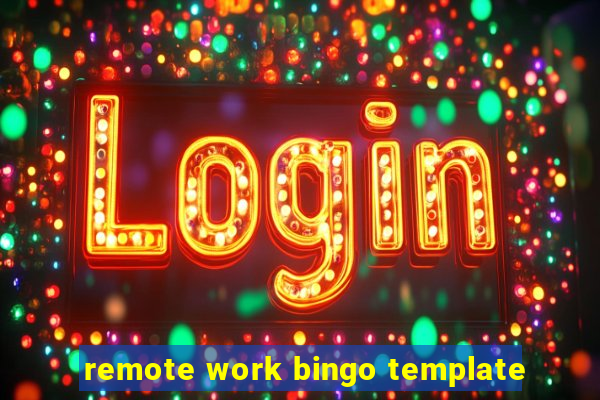 remote work bingo template