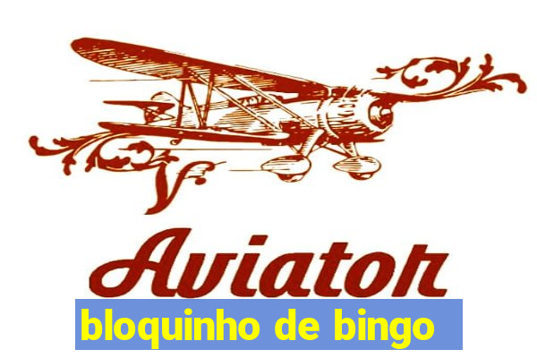 bloquinho de bingo