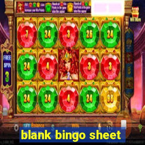 blank bingo sheet