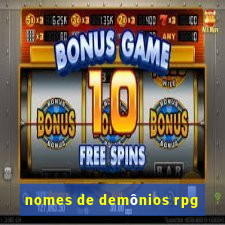 nomes de demônios rpg