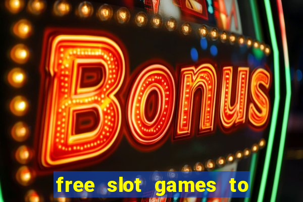 free slot games to win real money