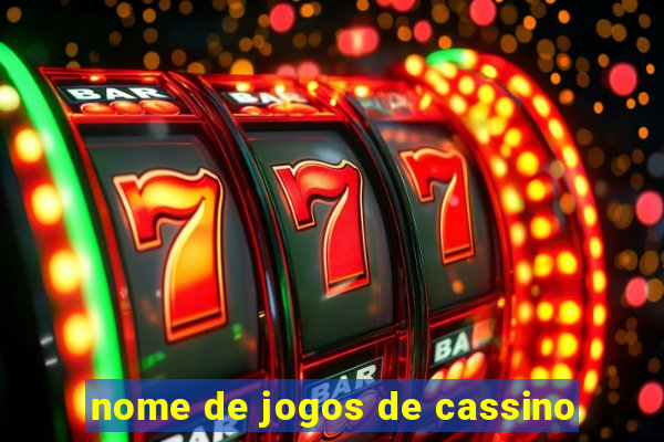 nome de jogos de cassino