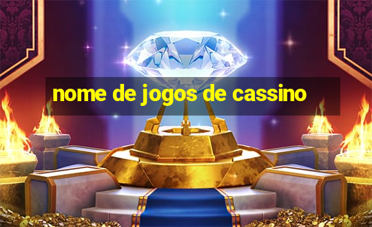 nome de jogos de cassino