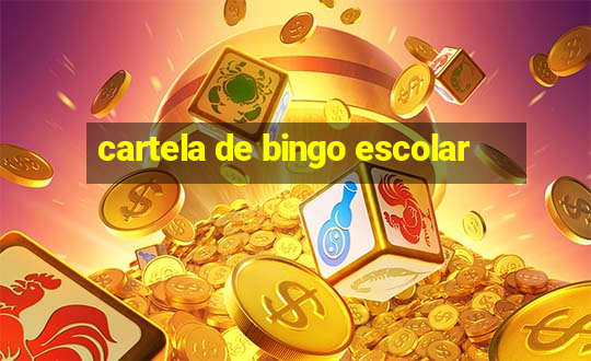 cartela de bingo escolar