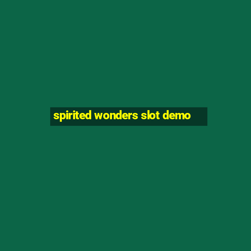 spirited wonders slot demo