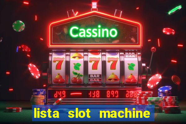 lista slot machine da bar