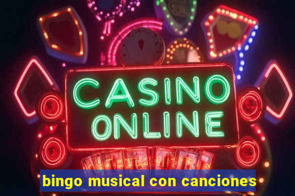 bingo musical con canciones