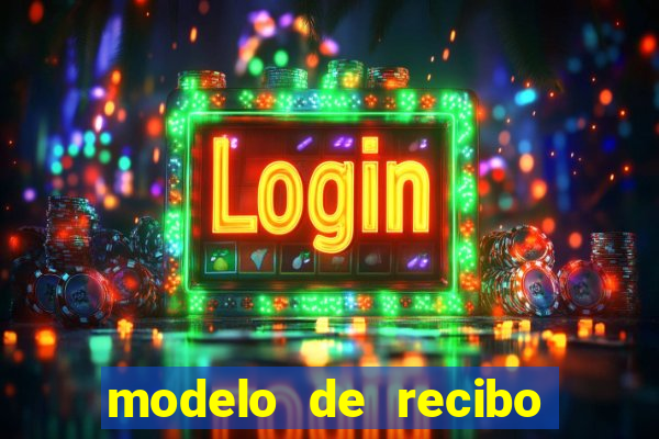 modelo de recibo de pagamento word