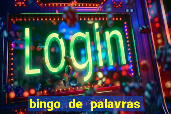 bingo de palavras para 3 ano