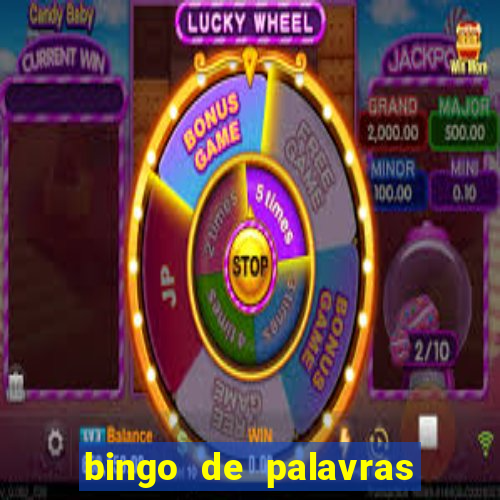 bingo de palavras para 3 ano