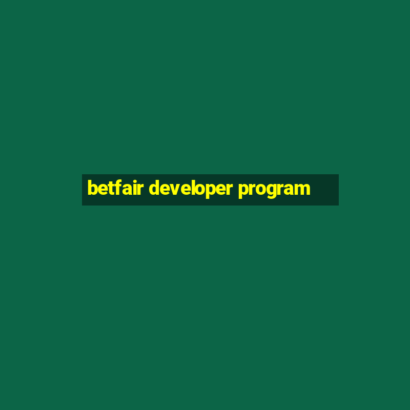 betfair developer program