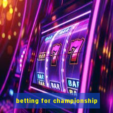 betting for championship