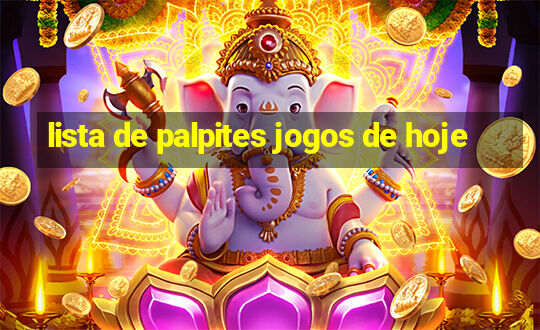 lista de palpites jogos de hoje