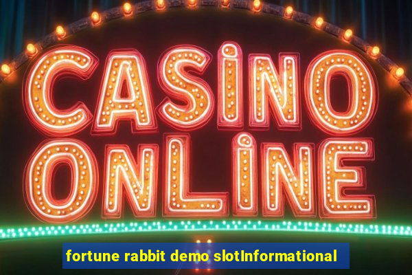 fortune rabbit demo slotInformational