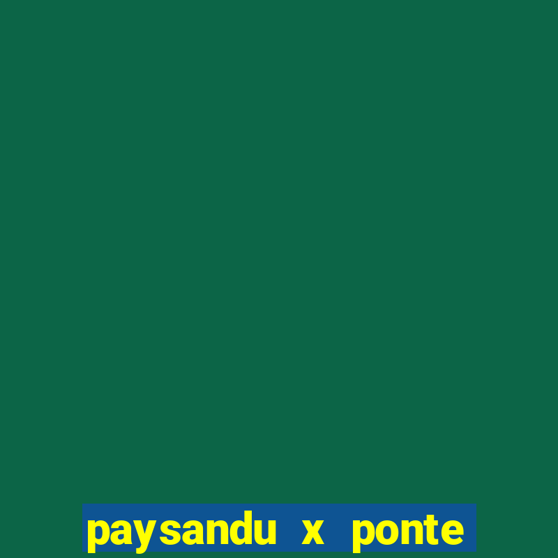 paysandu x ponte preta palpite