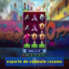 esporte de combate resumo