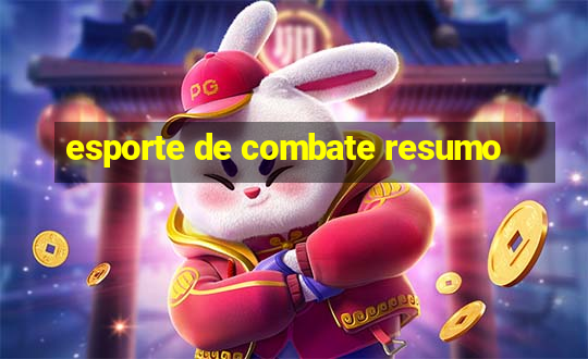 esporte de combate resumo