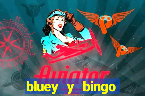 bluey y bingo bailando png