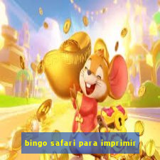 bingo safari para imprimir