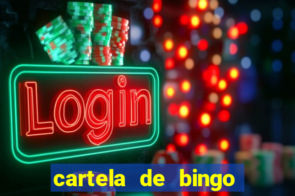 cartela de bingo para chá de bebê