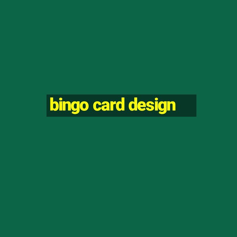 bingo card design