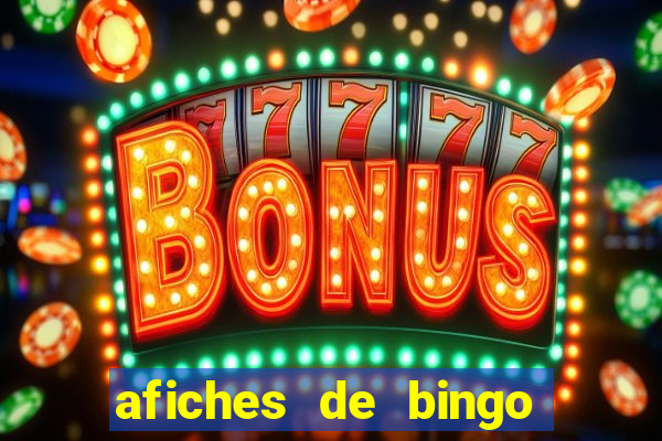 afiches de bingo para editar