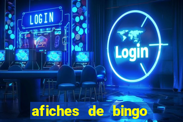 afiches de bingo para editar