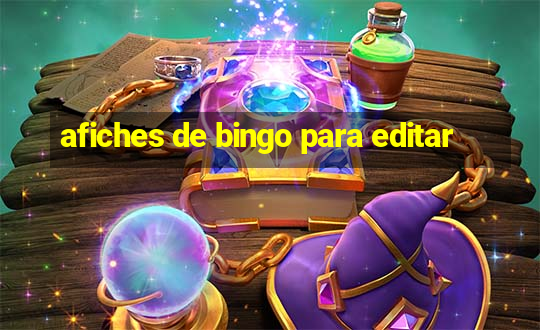 afiches de bingo para editar