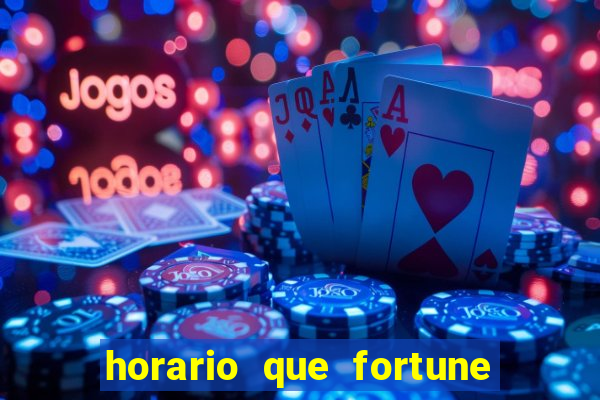 horario que fortune tiger paga