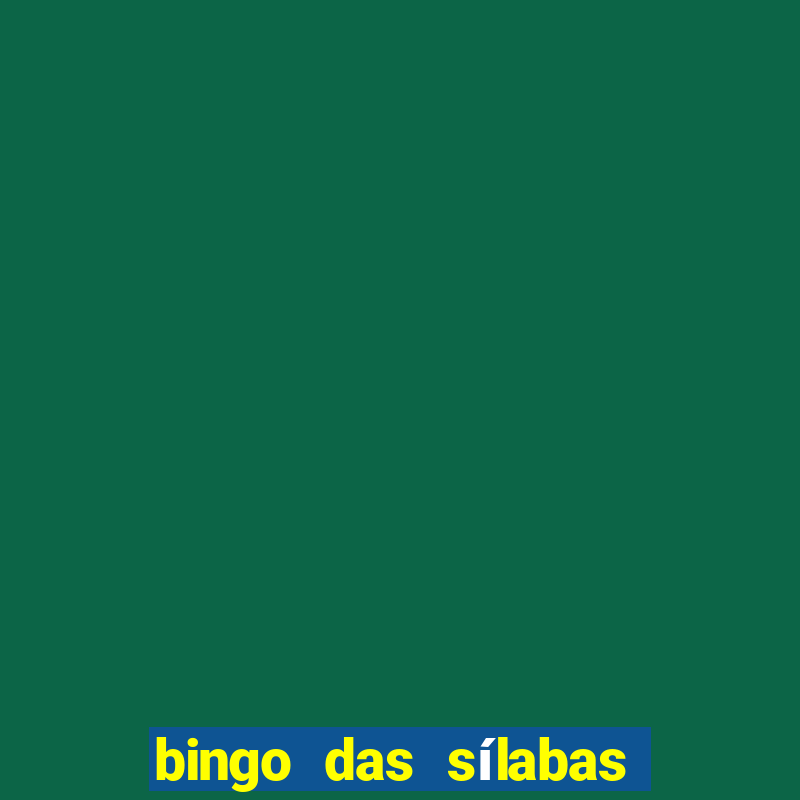 bingo das sílabas como jogar