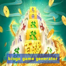 bingo game generator