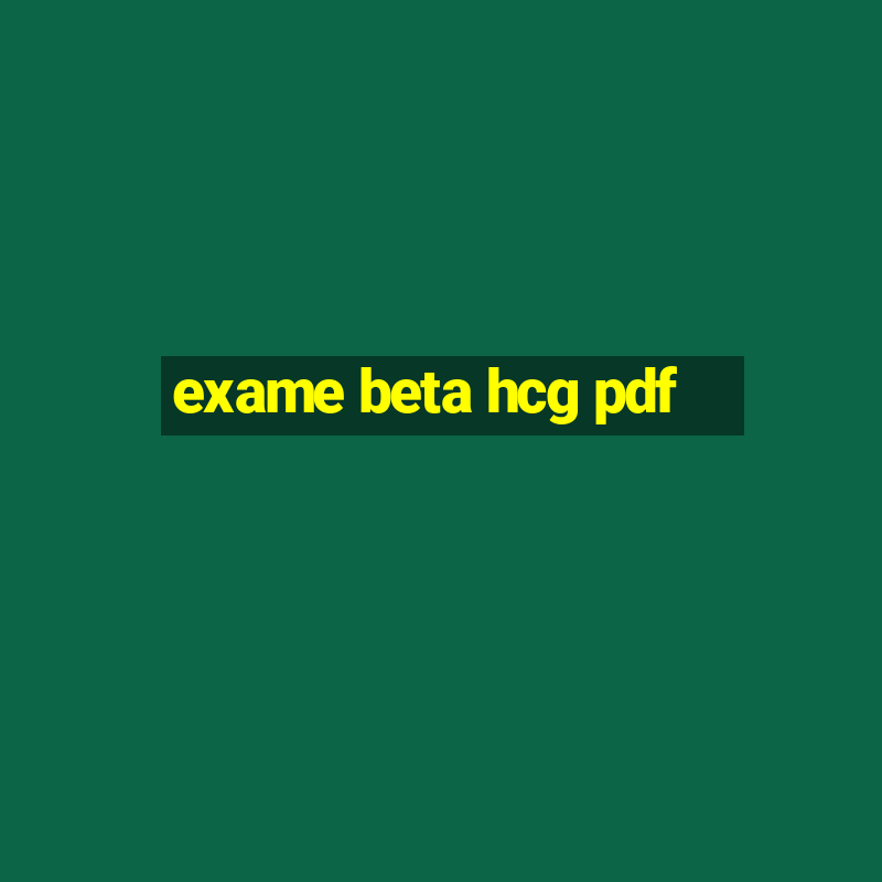 exame beta hcg pdf