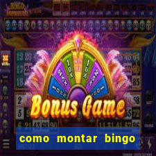 como montar bingo brinquedos toia