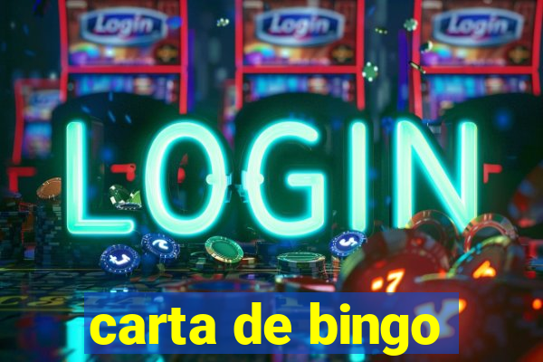 carta de bingo