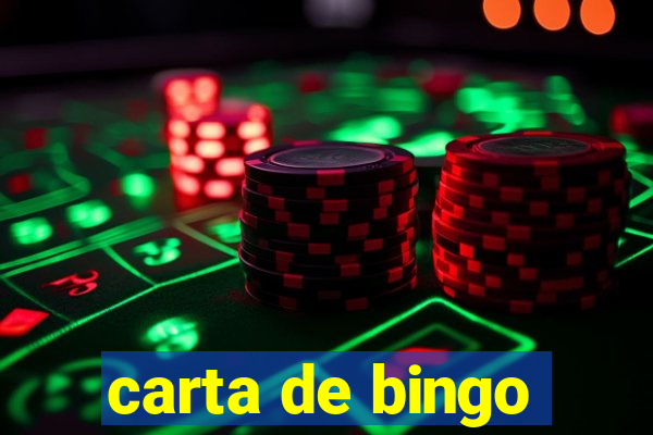 carta de bingo