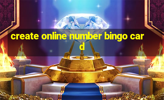 create online number bingo card