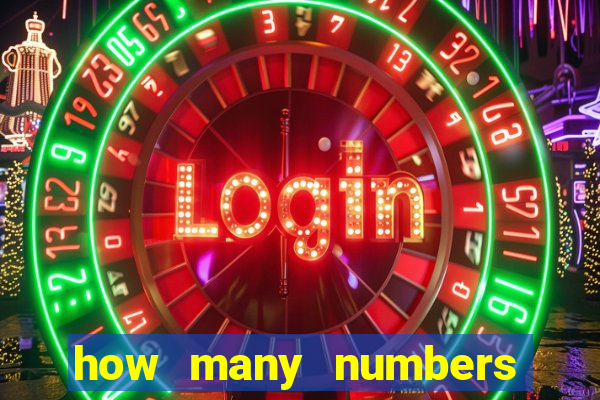 how many numbers in bingo