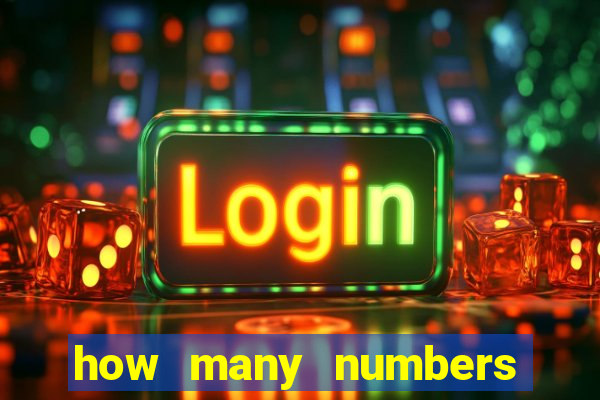 how many numbers in bingo