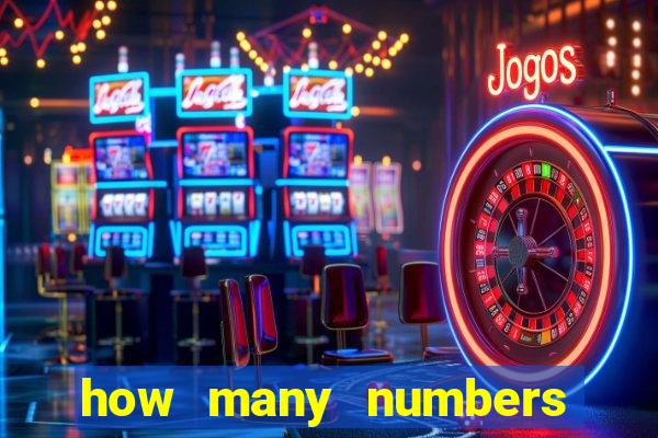 how many numbers in bingo