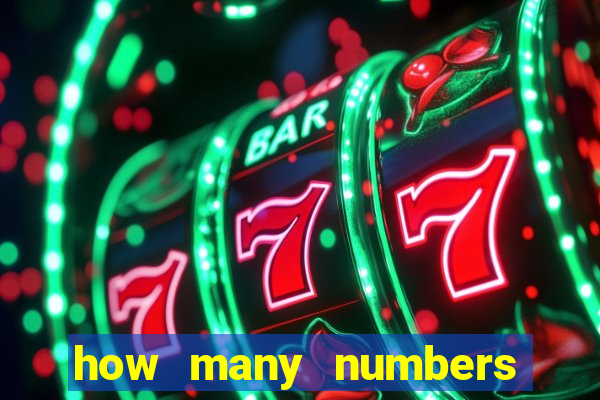 how many numbers in bingo