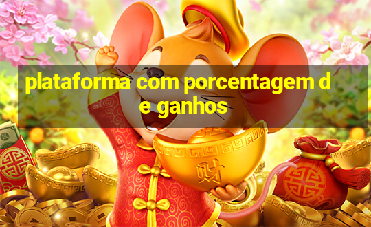 plataforma com porcentagem de ganhos