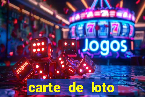 carte de loto bingo a imprimer gratuit