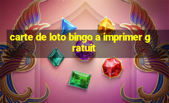 carte de loto bingo a imprimer gratuit