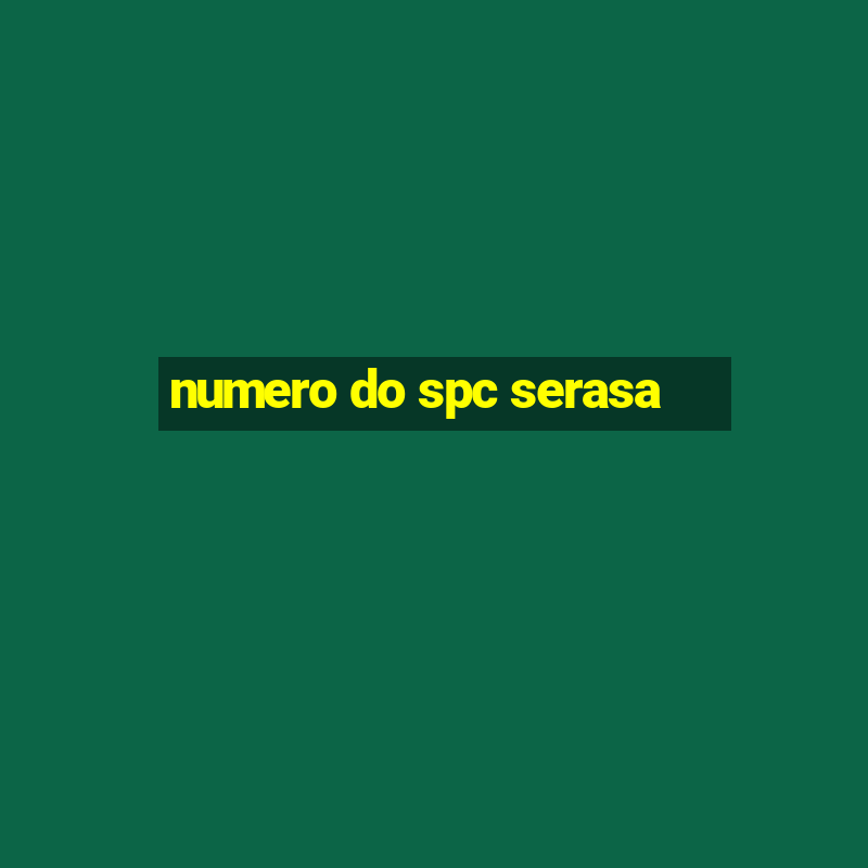 numero do spc serasa