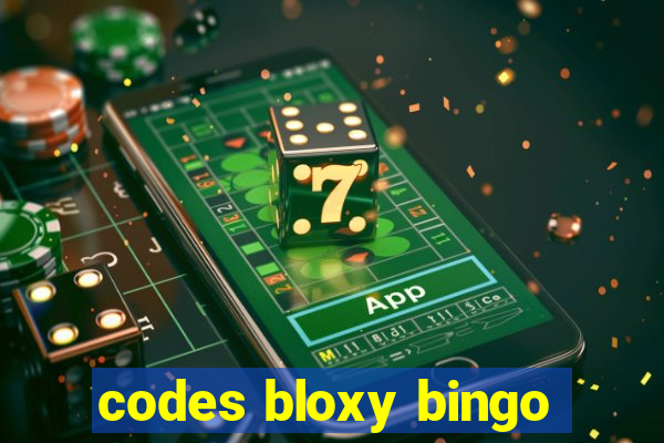 codes bloxy bingo