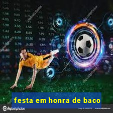 festa em honra de baco