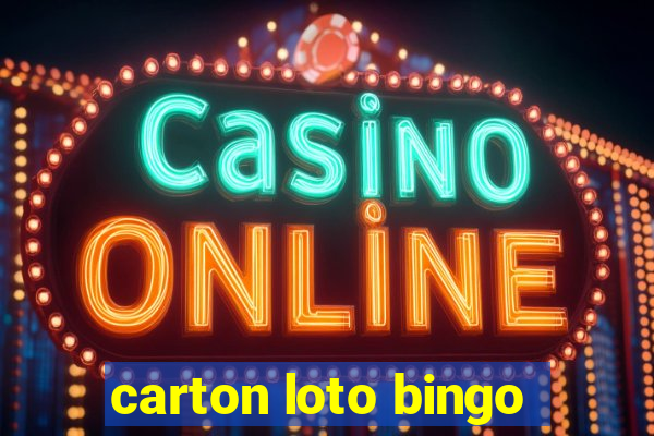 carton loto bingo