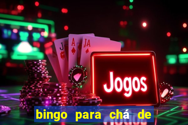 bingo para chá de bebê para imprimir grátis