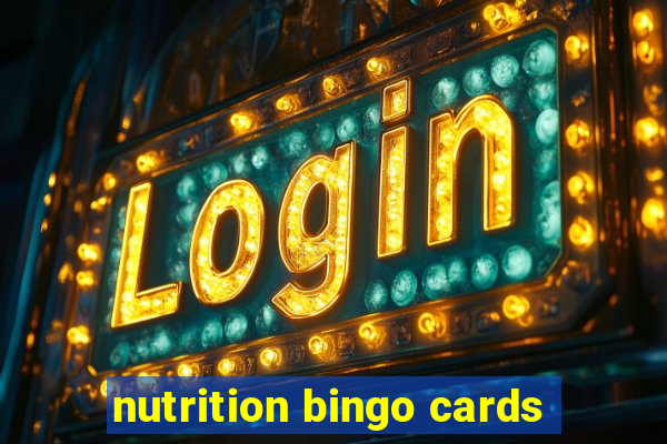 nutrition bingo cards