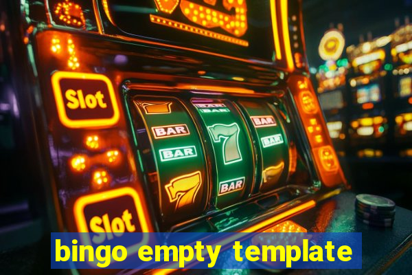 bingo empty template